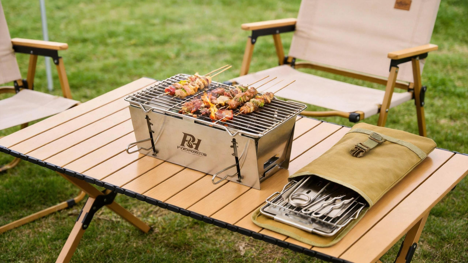 Foldable Charcoal Grill Set 13 inches (33cm) – Pyro Horizon